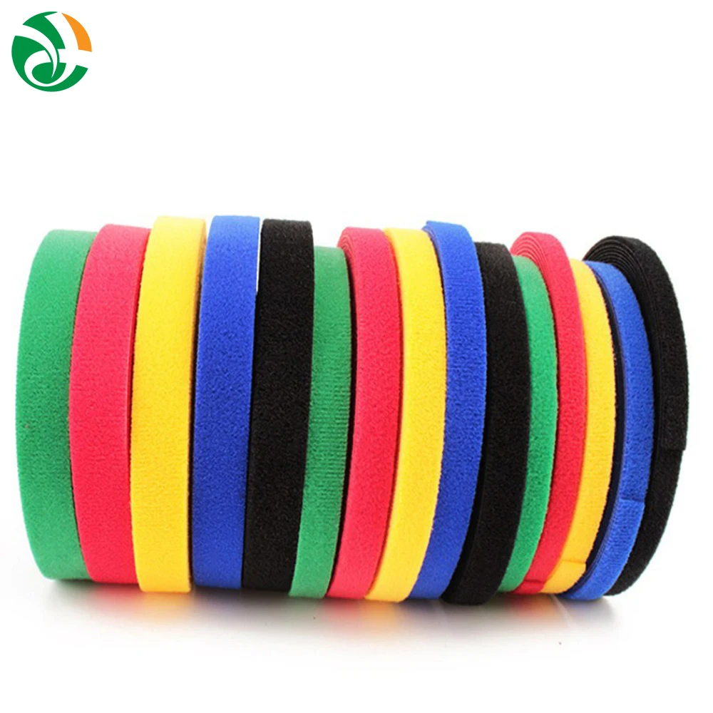reusable custom back to back nylon hook and loop strap fastener cable ties