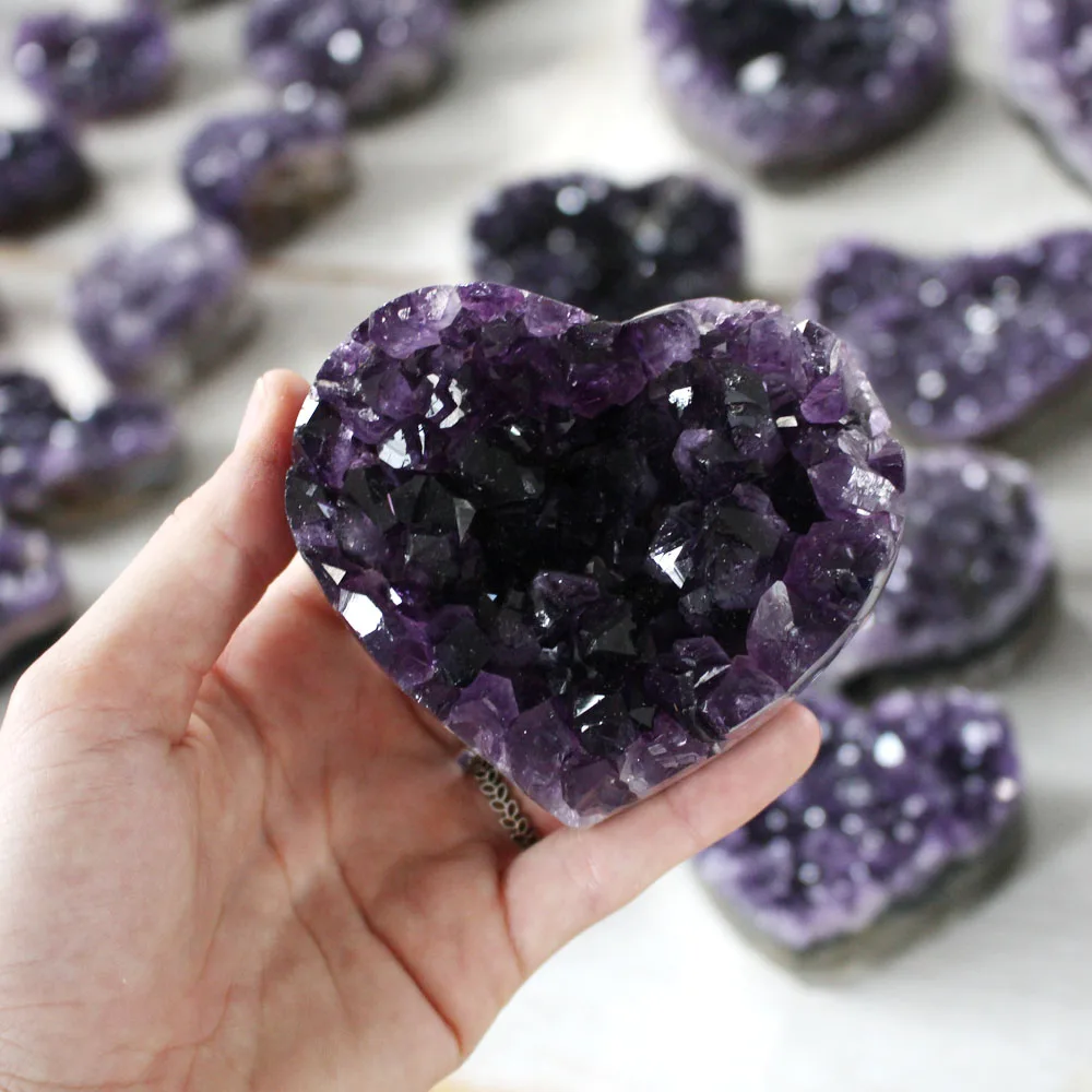 FANTASTIC AMETHYST DRUZY HEART