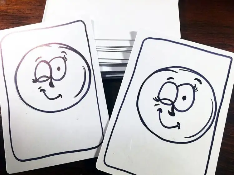 Luxury 100-pcs blank flash cards Blank Poker Playing Cards Write-On Paper Game Cards