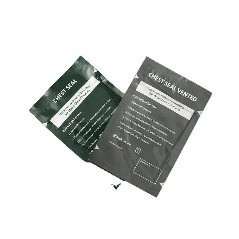 Chest seal 4 holes Emergency  First Aid chest seals non vented Medical Tactical first aid vented chest seal