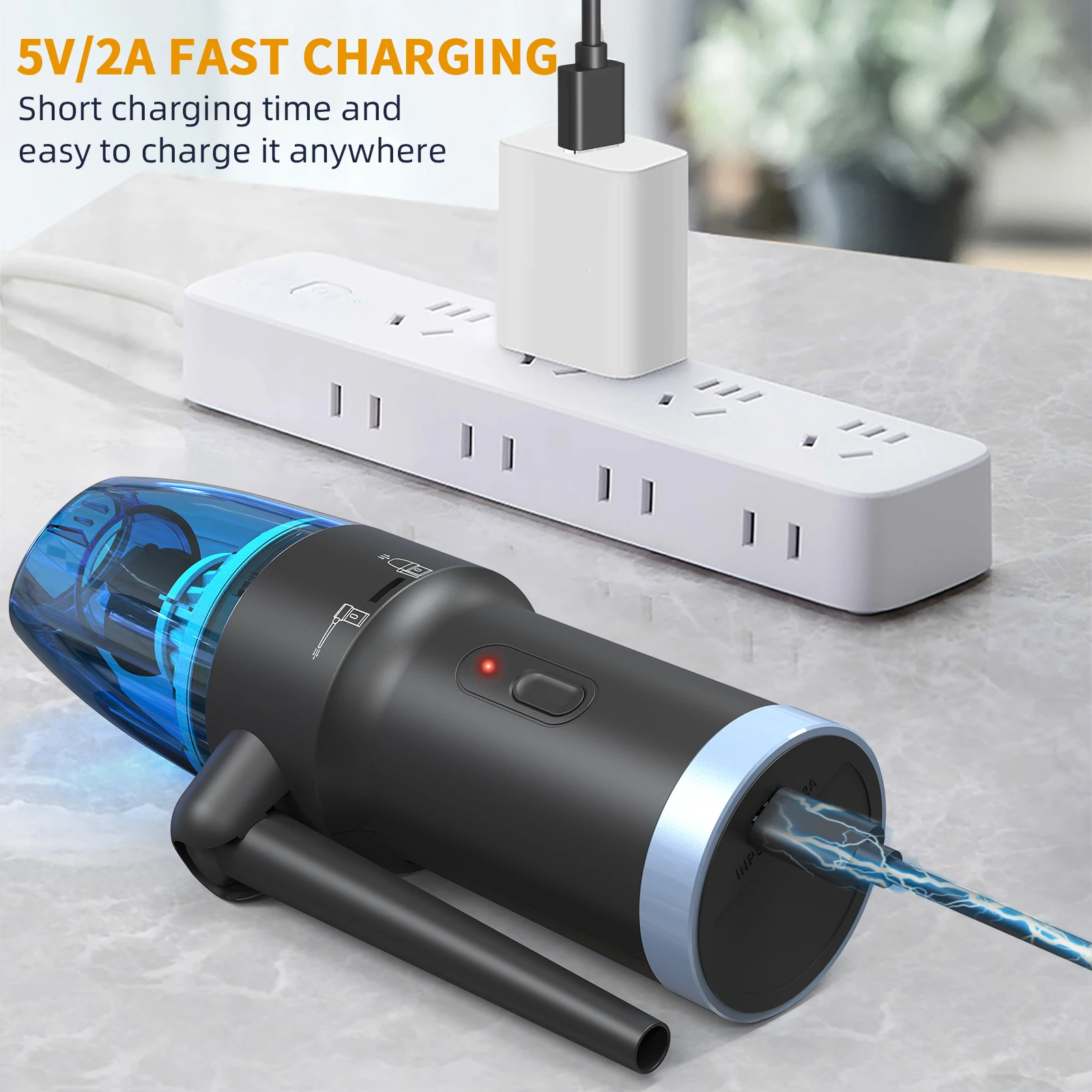 OPOLAR Cordless  Air Duster Rechargeable Computer Car Blower Duster Compressed Keyboard Cleaner Electric Cordless Air Duster