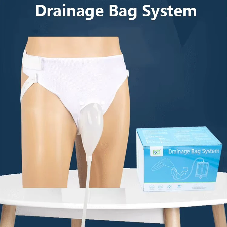 Medical External Urinate Urine Drainage Bag With Catheter And Underwear For Men Urine Collection Bag Set