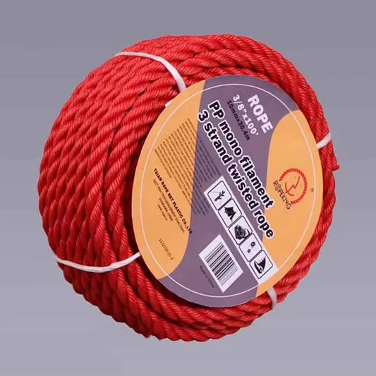 2024 hot sale HDPE monofilament yarn twisted rope 3 or 4 strands for fishing field