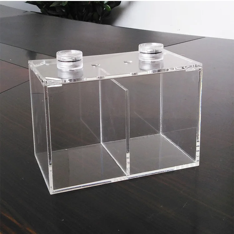 Thailand office desktop creative transparent guppy fish tank rumble fish double lattice aquarium