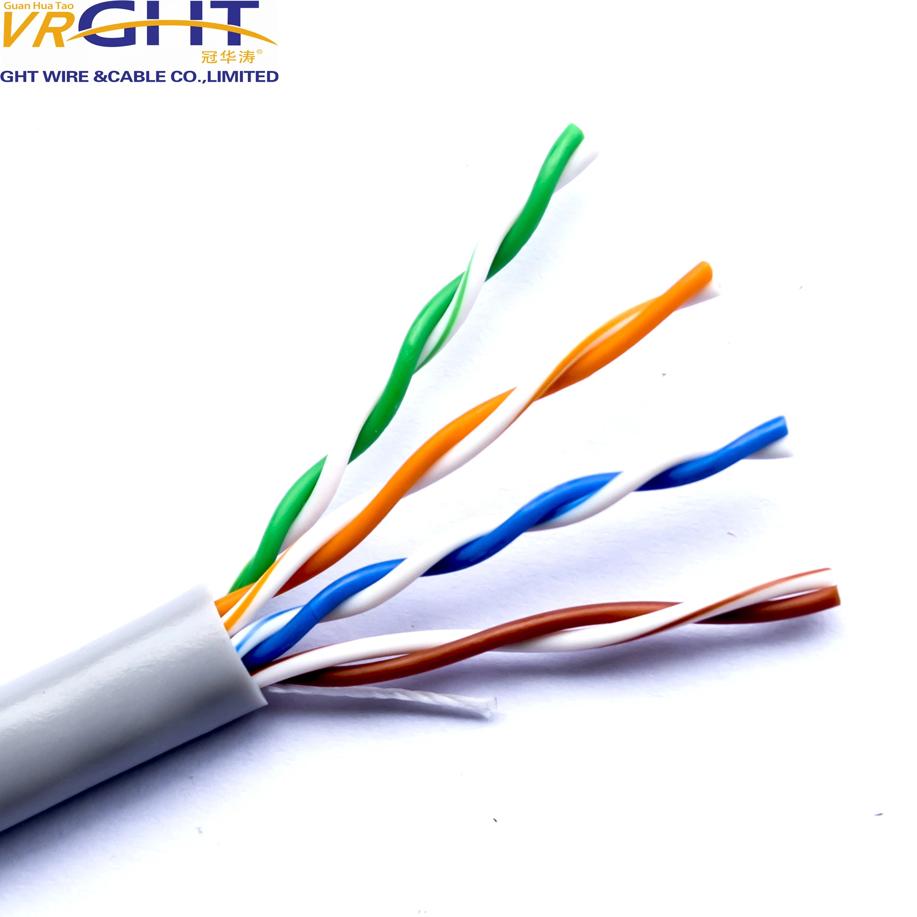 Network indoor UTP CAT5E cable protected by non-flame propagating sheath colored 100m 305m 1000m utp cat5e lan cable