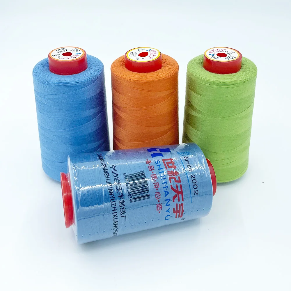 Dyed Colors 100% Polyester Spun Thread For Garments 40S/2 5000Y/Cone