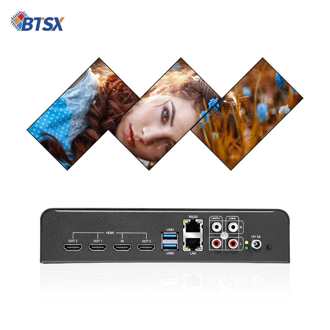 Bitvisus HDMI 1x3 1x2 RS232 64GB Artistic Video Wall Creative Video Wall Controller