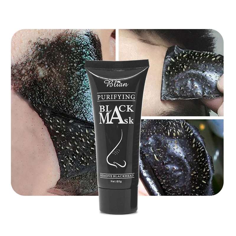 Hot Sale Private Label Deep Facial Cleaner Blackhead Remove Cream Black Mud Face Care Facial Nose Mask