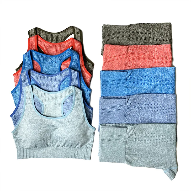 Бюстгальтер для йоги и фитнеса с высокой талией, Бесшовные штаны для йоги, женское Спортивное нижнее белье, одежда для фитнеса, женские леггинсы