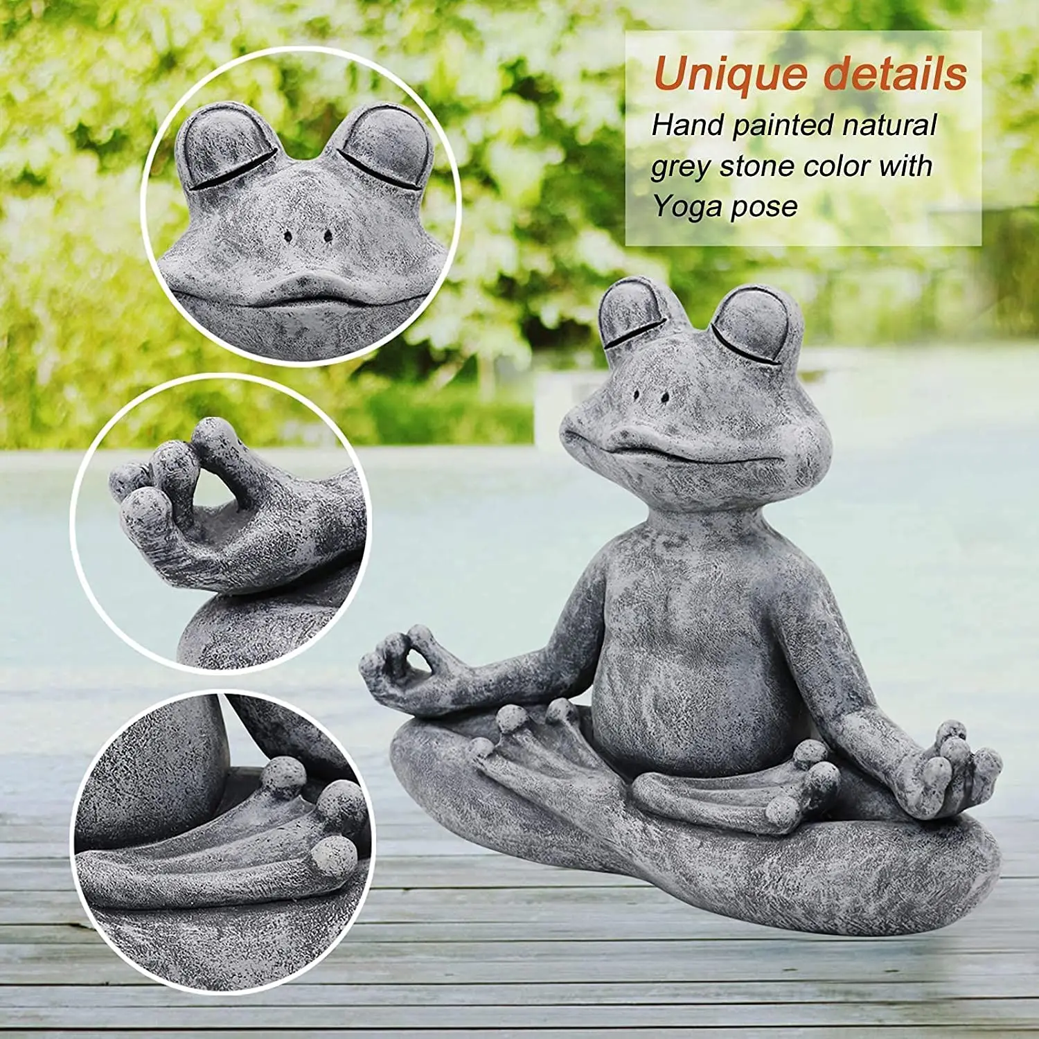 FREE SAMPLE The Original Meditating Zen Yoga Frog Figurine Garden Statue,Christmas Decor,Indoor/Outdoor Garden Sculpture