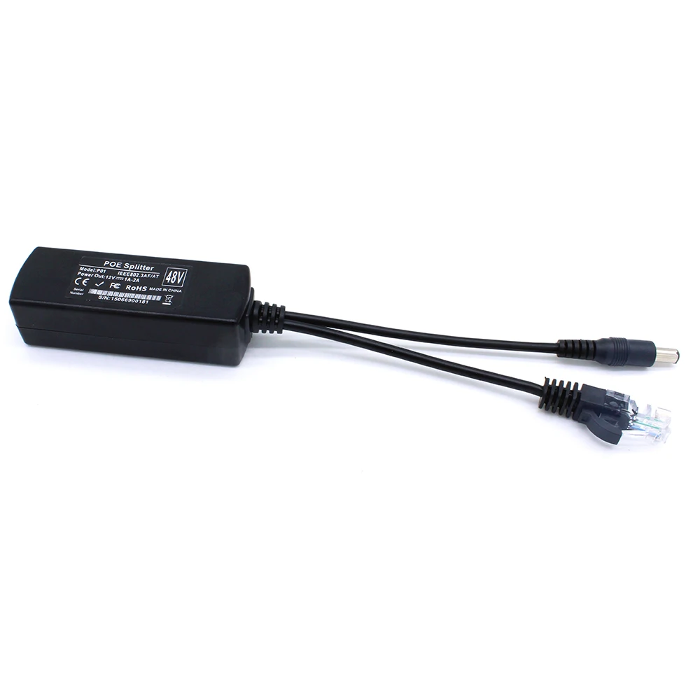 2 Port Input 48V 24V Passive 1/100/1000/100 5v 12v 19v and injector 2A POE Splitter 12V
