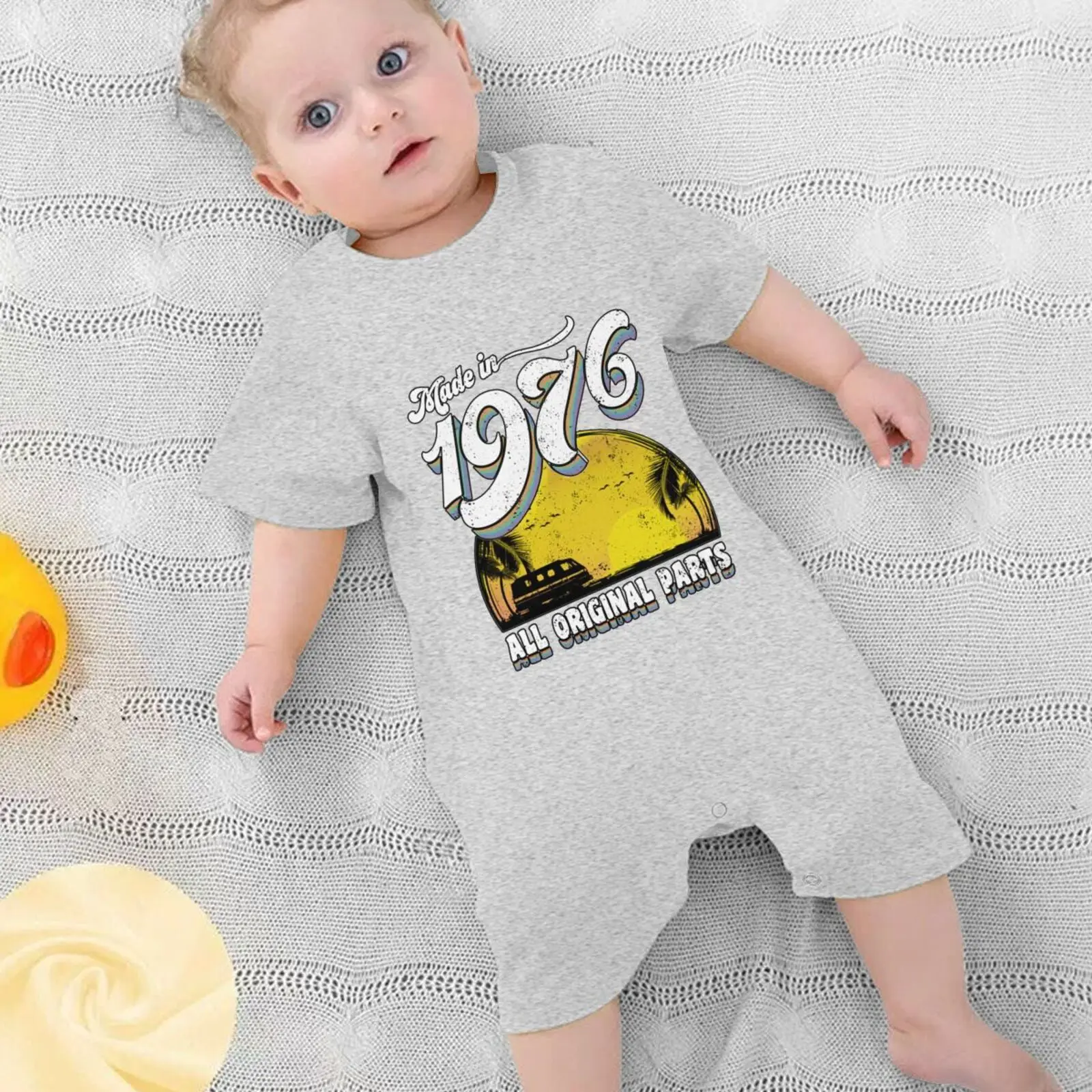 
Baby Clothes Girl Boy Romper Camiseta Vintage Made In 1976 All Original Parts 42th Birthday Cool Classic Retro Friend Special Gi 