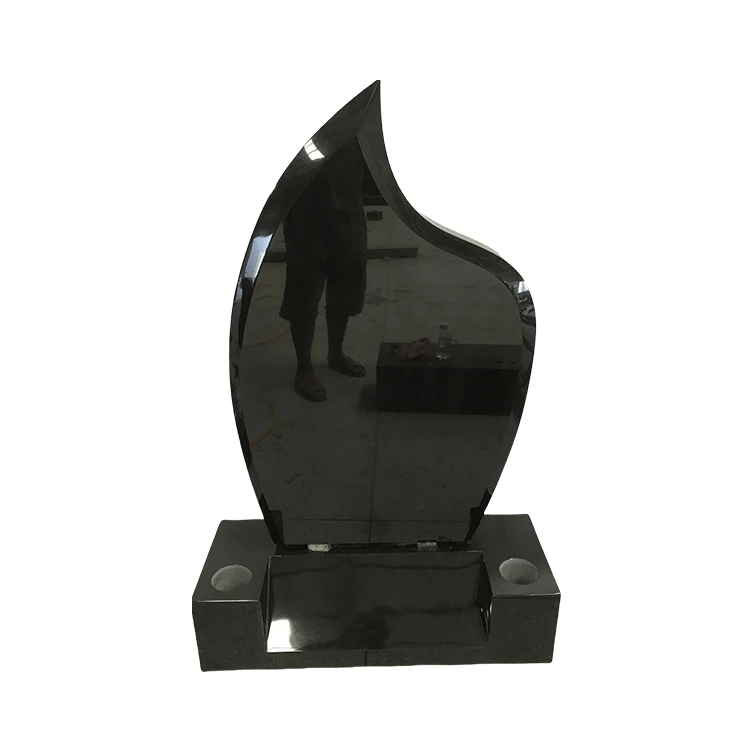 China Black Granite Monument Tombstone Memorial Black Tombstone And Monument Cemetery