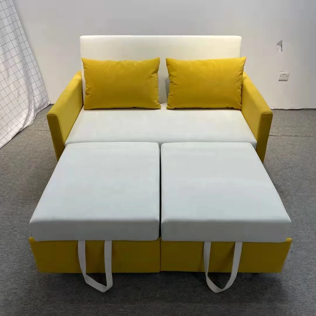 Modern Cum Smart Sofa Beds Small Living Furniture Fabric Foldable Beds Sofa Hotels Transformer Single Seat Folding Sofa Bed