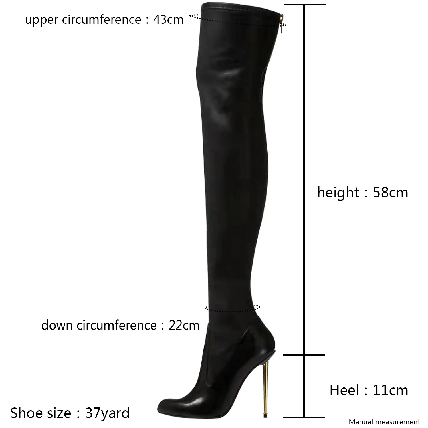 BUSY GIRL MF2419 Women Boots 2024 Bright Sexy 11cm High Heel Pointed Toe Party Nightclub Botas Zipper Thigh High Boots