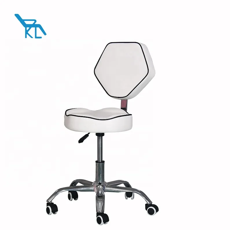 Swivel Rolling Saddle stool with wheels hydraulic adjustable heavy duty for barber shop hair salon massage kitchen medical spa