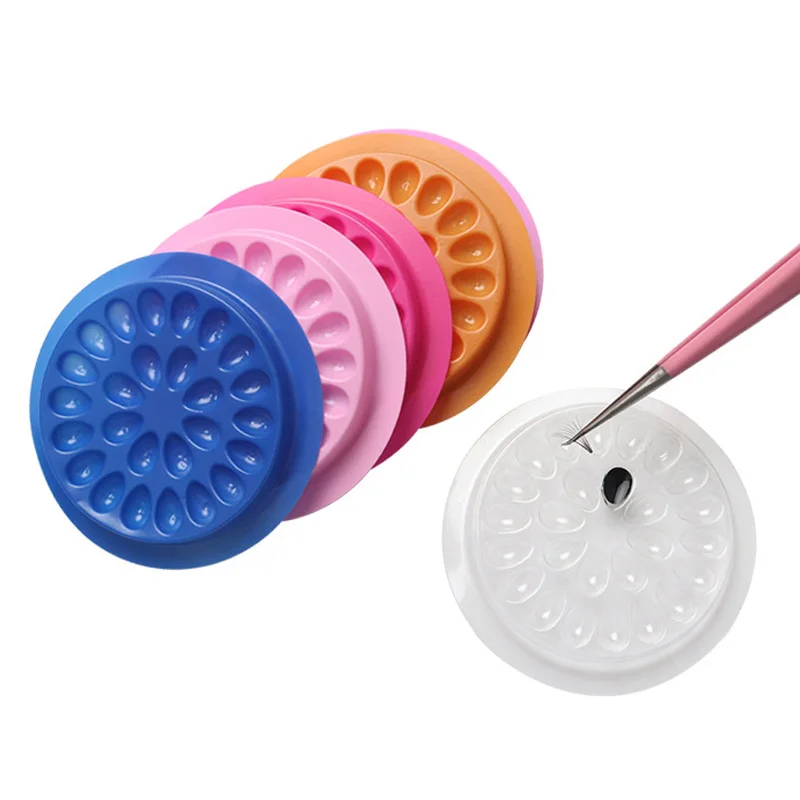 Disposable Flower Eyelash Glue Holder Pallet Glue Gasket For Eyelash Extension