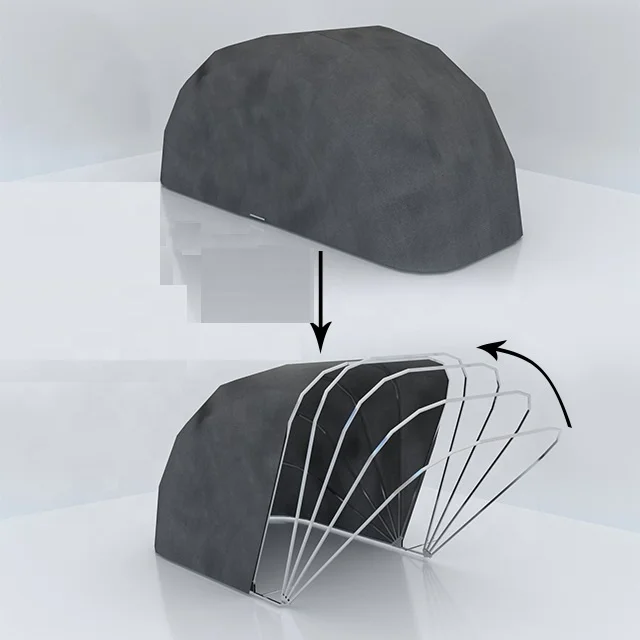 Foldable Car Canopy Folding and Portable Car Parking Cover Tent Driveway Wash Canopies Shade for Cars with Solar Adding Choice