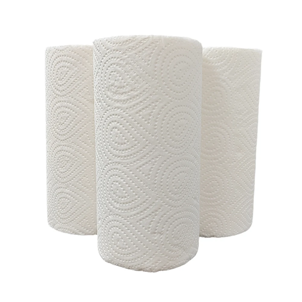Hot sale OEM Brand Kitchen Towel Paper Roll Wholesale Virgin Pulp disposable Household Paper Custom Sheet For Home or restaurant