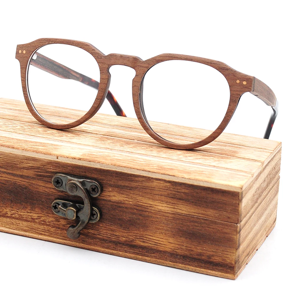 Designer fashion wooden optical frames handmade wood eyeglasses custom logo