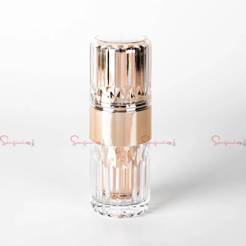 30ml 50ml Customized Luxury Empty  Acrylic Lotion Pump Bottle High Quality OEM Round Bottle for Cosmetic Packaging