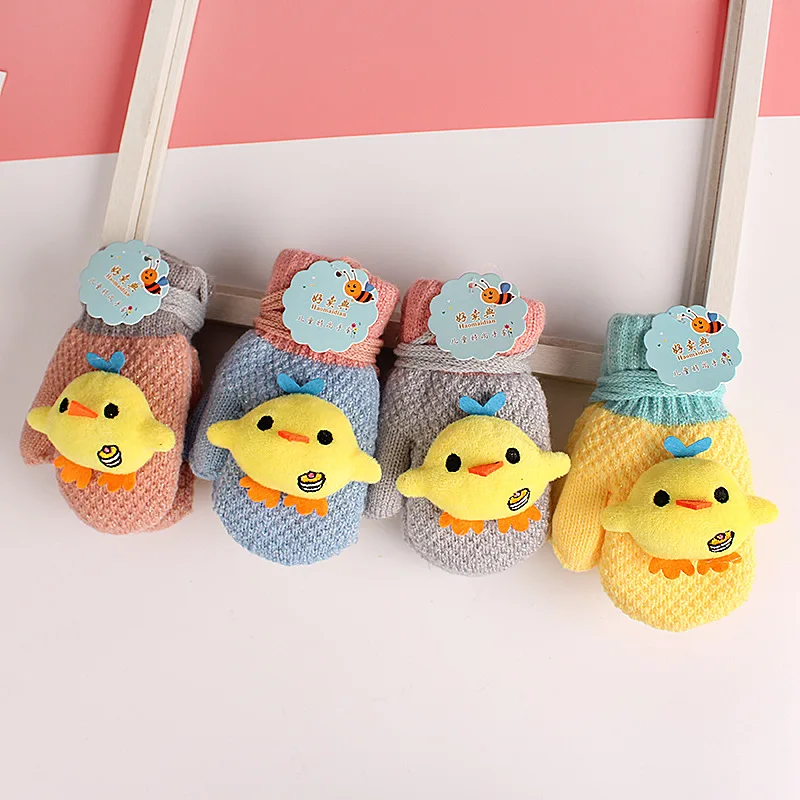  Детские теплые зимние перчатки для мальчиков и девочек 1-6 лет с героями