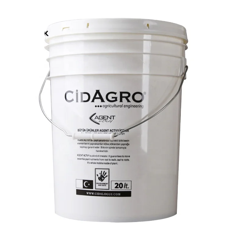 15 liter/10 litr 20l pp clear measuring round plastic pail bucket with lid