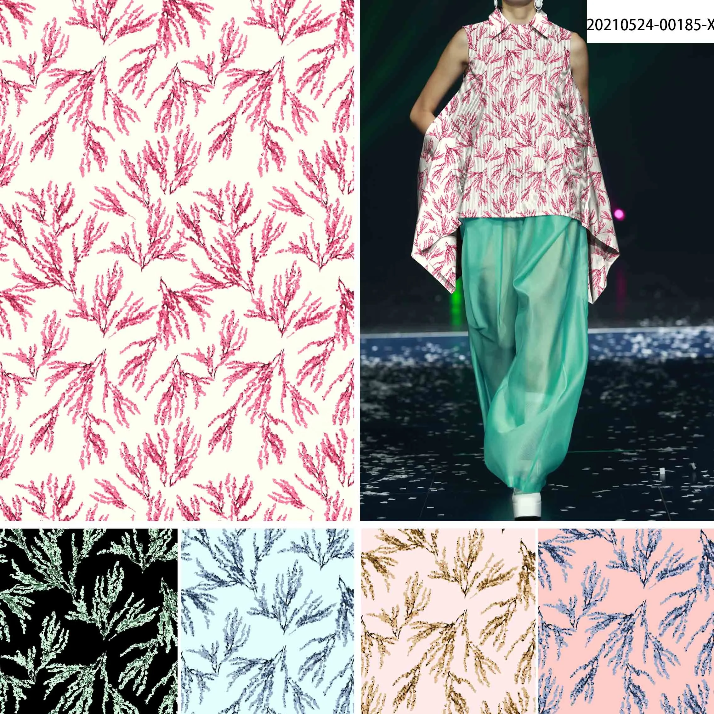 New popular textile plain flower liberty digital custom printed jersey organic cotton fabric for clothing