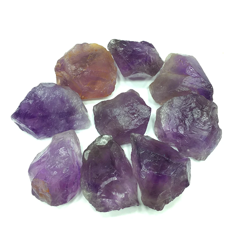 wholesale Natural crystal stones kilogram decoration jumbo size clear raw Uruguayan amethyst stone