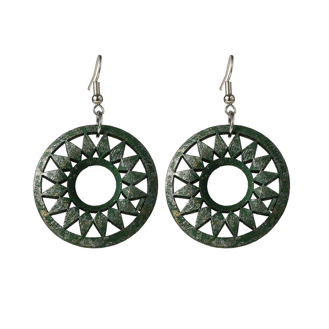 Korean Handmade Wooden Veneer Weave Bamboo Hoop Earrings Korean Rattan Earrings For Women Birthday Party Gift//