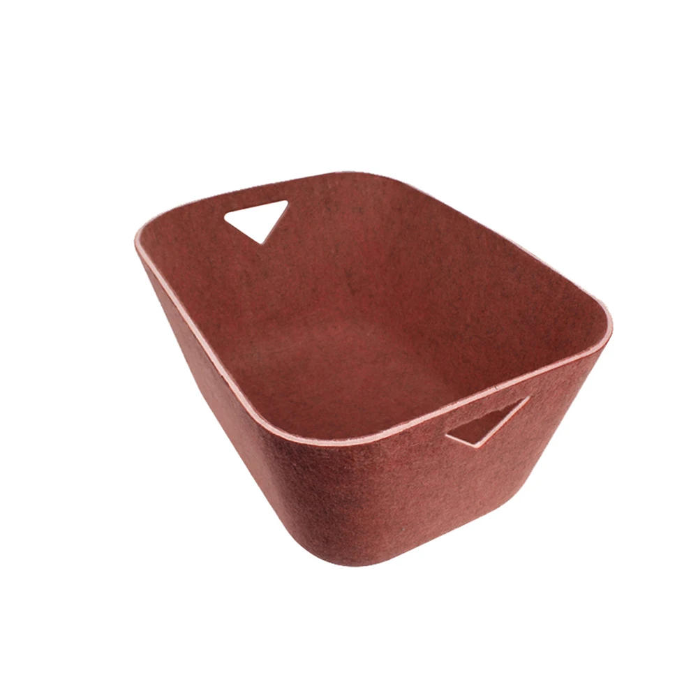 PET felt heat forming Integrated molding desktop heavy duty plastic felt baskets for storage household laundry boxes and bin
