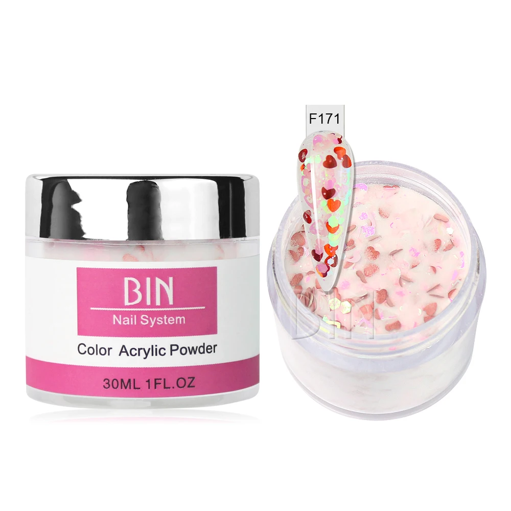 BIN glitter shinning effect private label acrylic powder set for nail