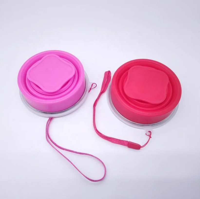 Silicone folding water cup new outdoor practical 190ml coffee cup