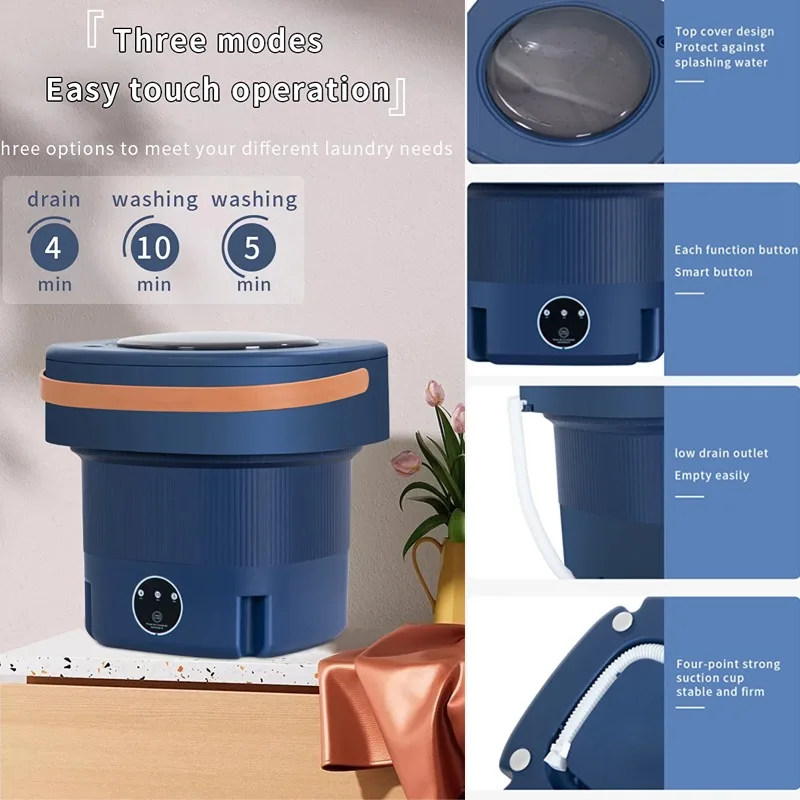 Home 6L 8L 9L 11L 2L automatic drayer foldable washing machine portable washing machine mini washing machine