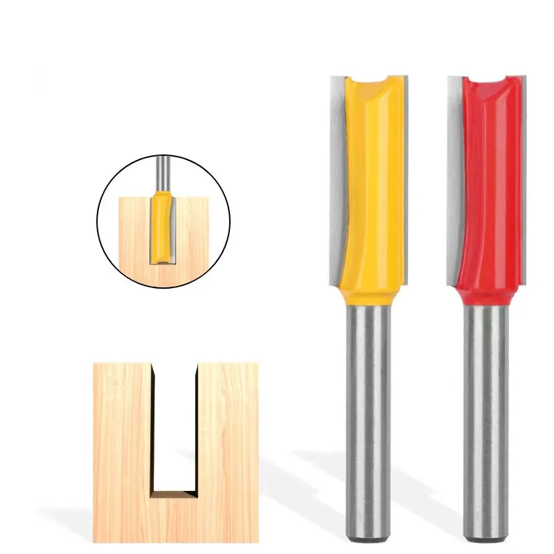 1pc Straight Router Bit 1/4 Shank Dia11H30 Double Flutes Grooving Router Bits for Wood Woodworking Carbide tips Milling Cutter