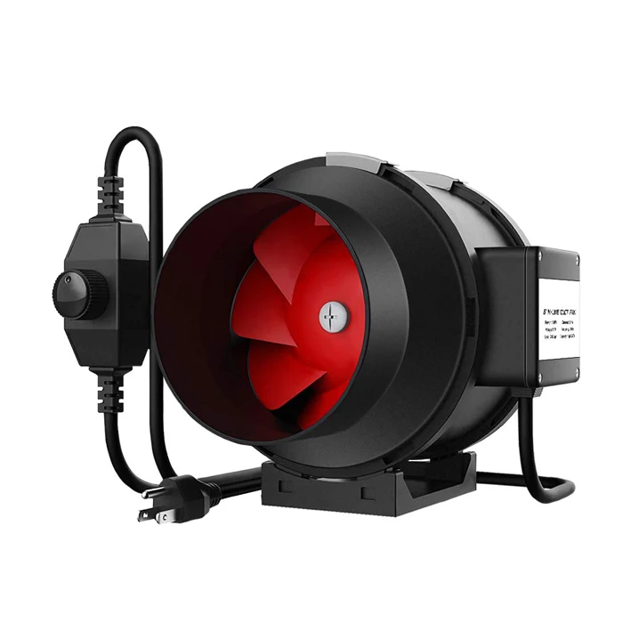 AC Motor 395CFM inline fan 6 dimmable fan inline  fan duct quiet for grow tent