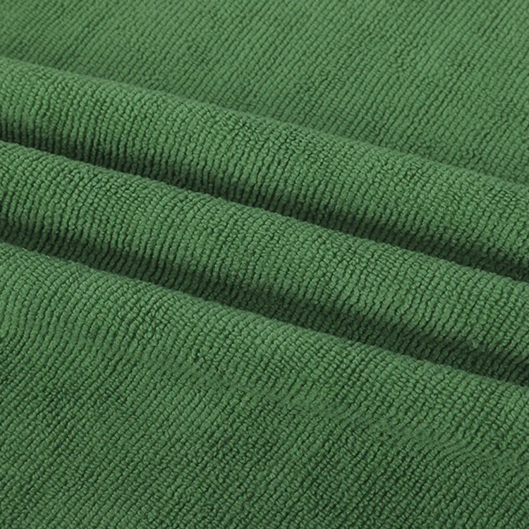 Polyester Brocade Warp Knitted Microfiber Terry Cloth Fabric For Hotel Towel Hair Drying Cap