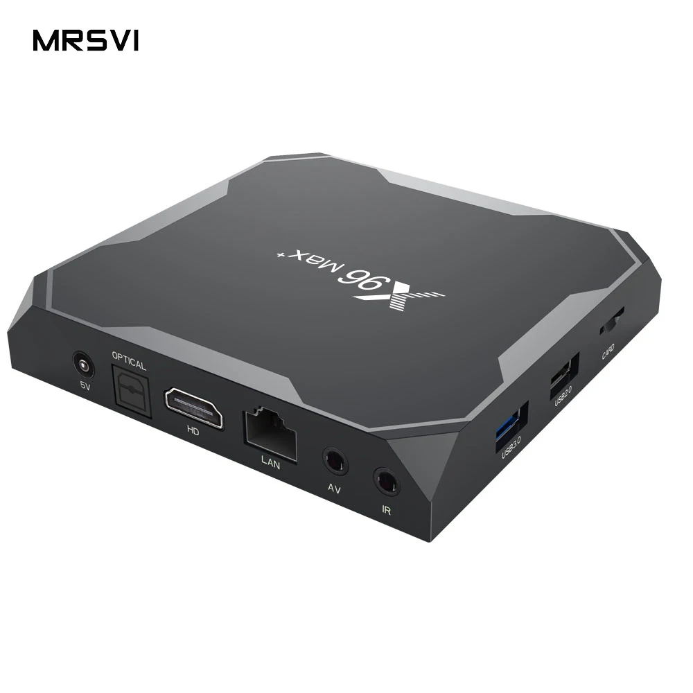 X96max plus smart tv box Android 9.0 Dual-band WiFi Amlogic S905X3 Quad Core Support Voice Remote iptv set top box X96max+