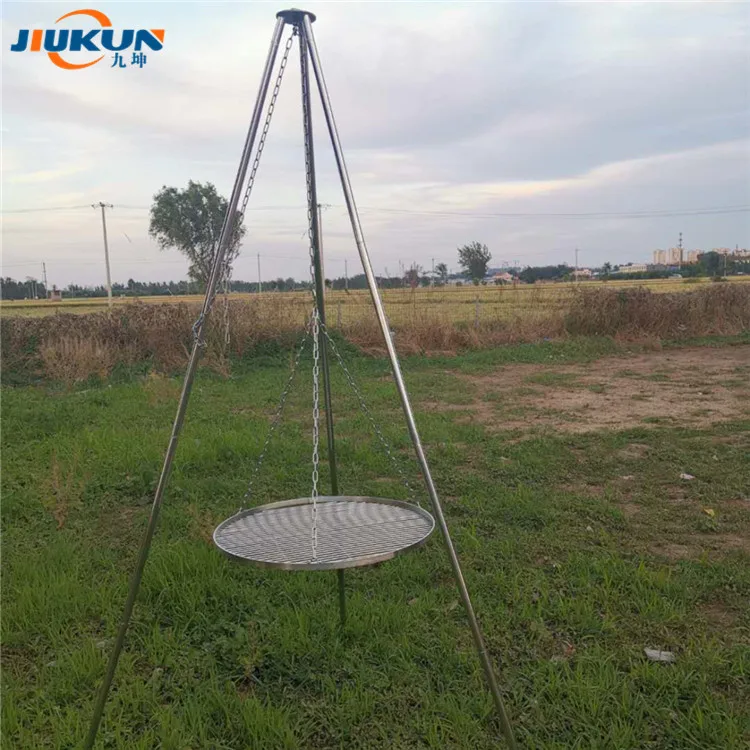 BBQ Dutch Oven Grill Tripod Portable hanging Barbecue Grill Dutch Oven Tripod Height Adjustable hanging barbecue Tripod