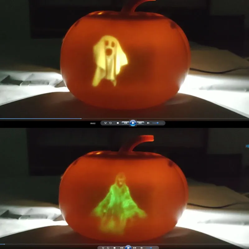 night light led Christmas interior decoration light, 16 LED video animations, Halloween pumpkin lights