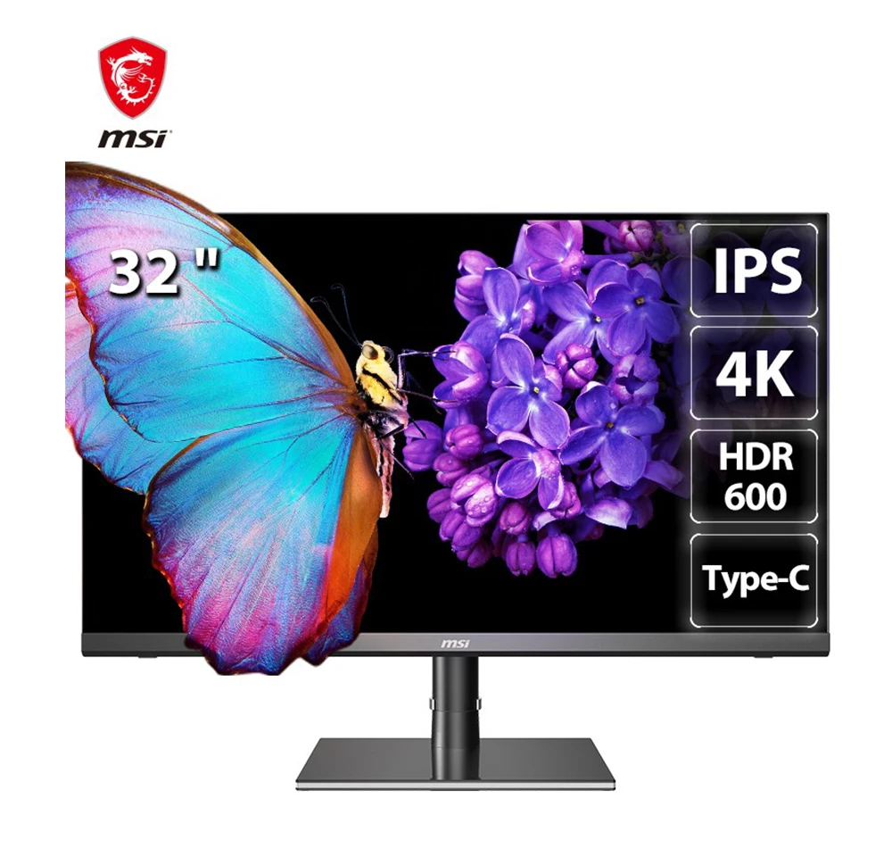 
MSI PS321URV display monitor 32 inch 3840x2160 4K UHD Nano IPS screen HDR600 16:9 Anti-glare Narrow Bezel monitor for designer 