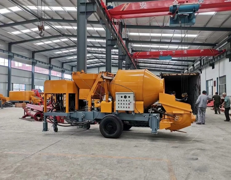 Good condition portable concrete mixer with concrete pump factory supplied diesel driven concrete mixer and pump