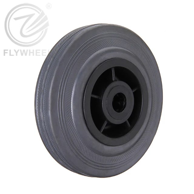 11 plastic core black rubber wheel industrial standard caster wheels red pp core gray rubber caster wheel