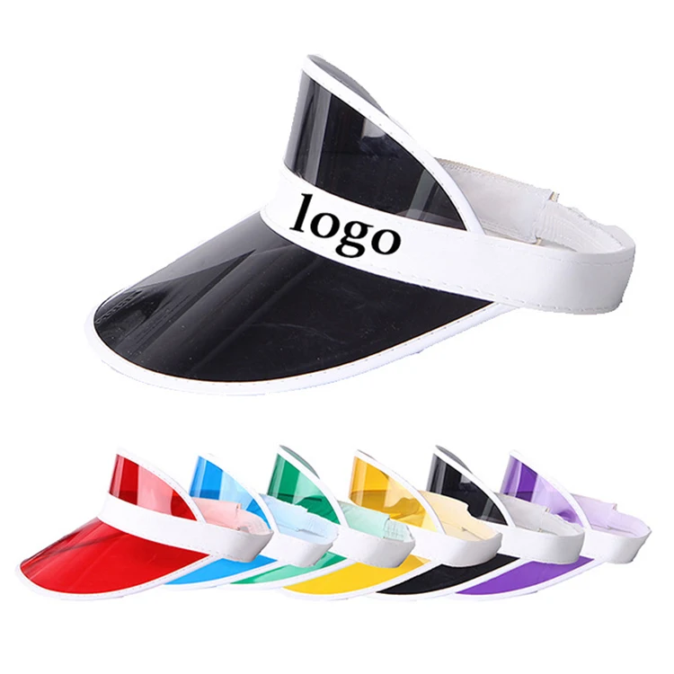 Upgrade Your Summer Style with a Stylish Plastic PVC Sun Visor Cap Hat for Adults for Beach Sports Fishing Cycling Sunshade