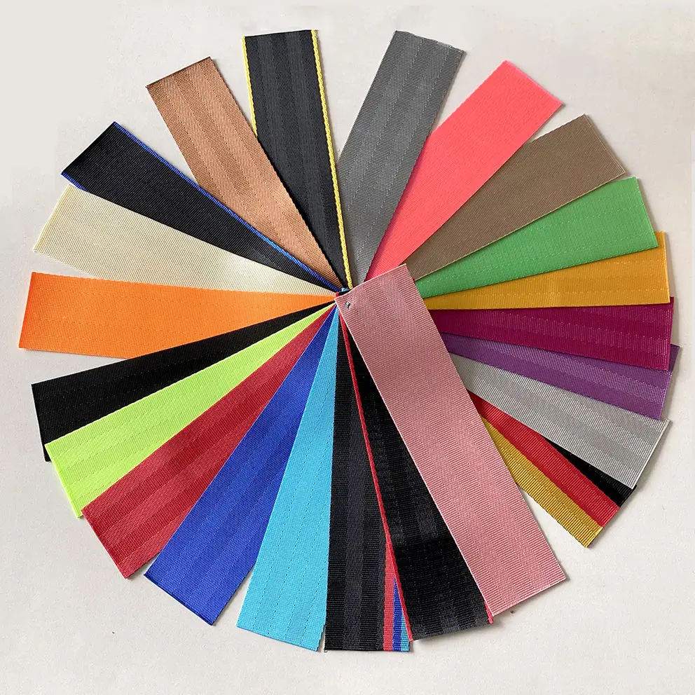 4.8cm Width Universal Durable Modified Color Car Seat Belt Nylon Safety Belts