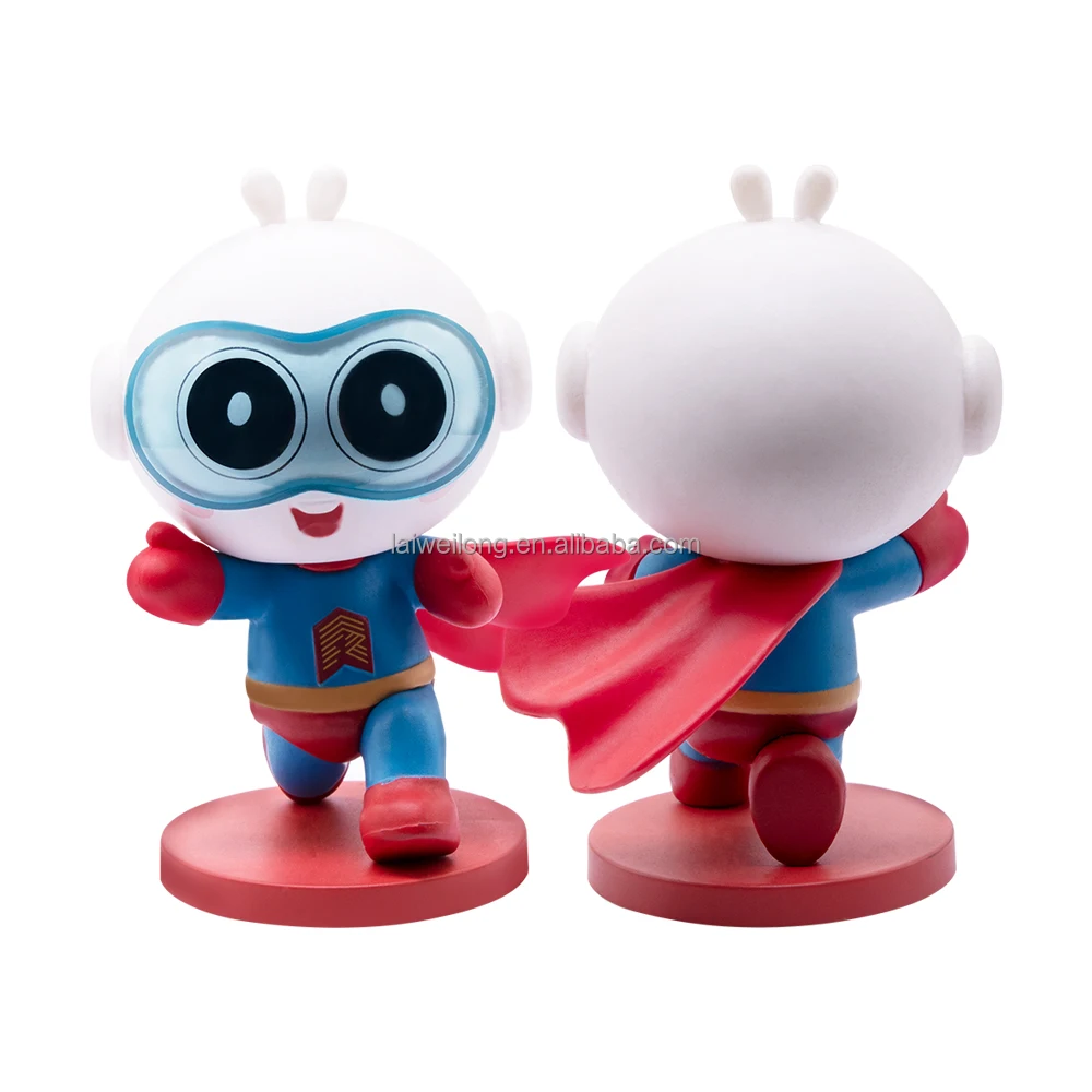 Cartoon Happy Super-man Gift Wholesale PVC Figures Cute Collection Anima Keychain Toys Car Ornaments  For Boys Girls