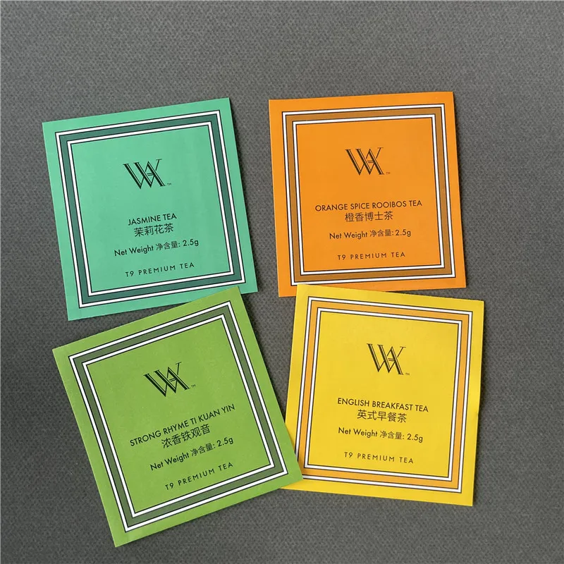 Small Batch Custom Heat-sealed Triangle Flower Tea Bag Outer Bag Biodegradable Corn Fiber Custom Empty Tea Bag