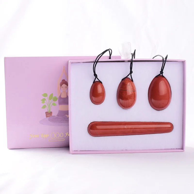 Wholesale Natural Gemstone Crystal Drilled Jade Yoni Eggs 4pcs Set for Vaginal Kegel Exercise