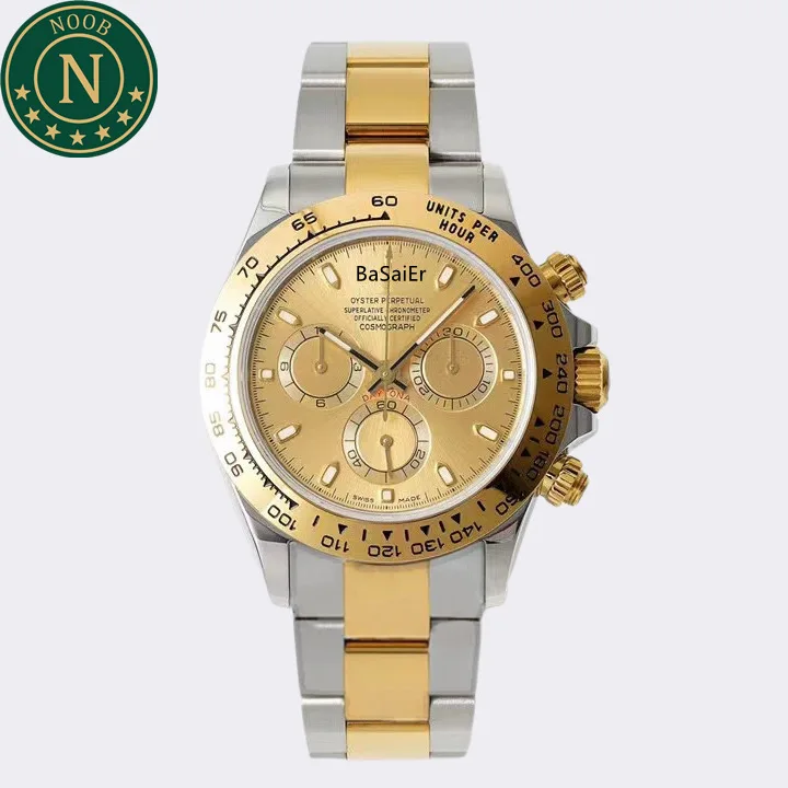 Noob Factory 4130 хронограф часы 904L нержавеющая сталь сапфировое стекло водонепроницаемые Роскошные Daytonaes