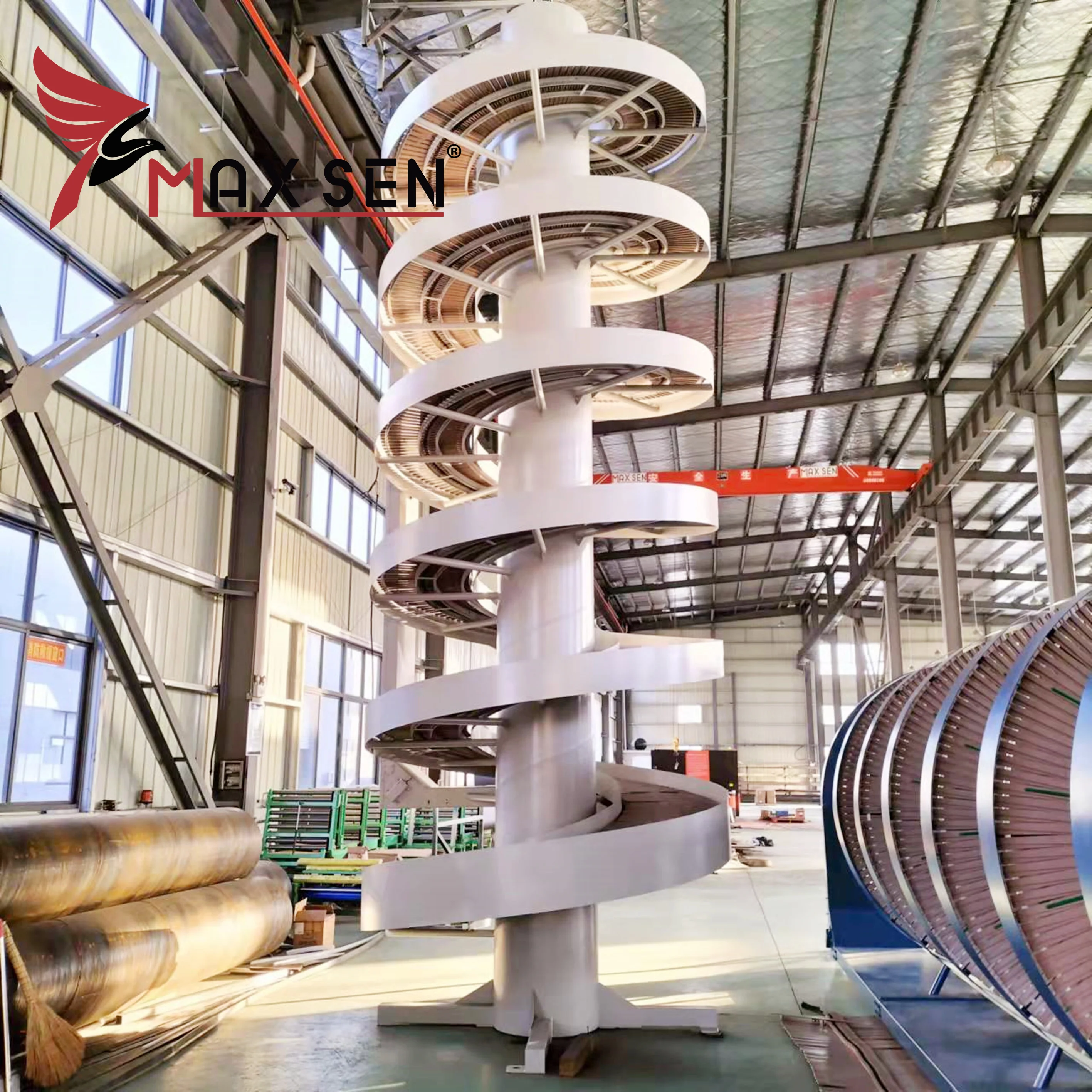 Gravity rollers spiral  conveyor conveying system automatic pallet conveyor for boxes packing industry